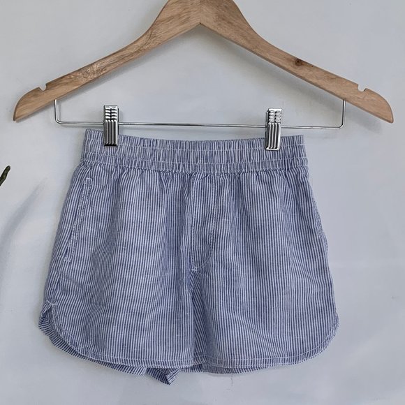 Gap Kids Linen-Cotton Pull-On Dolphin Shorts blue and white stripes - Picture 3 of 9